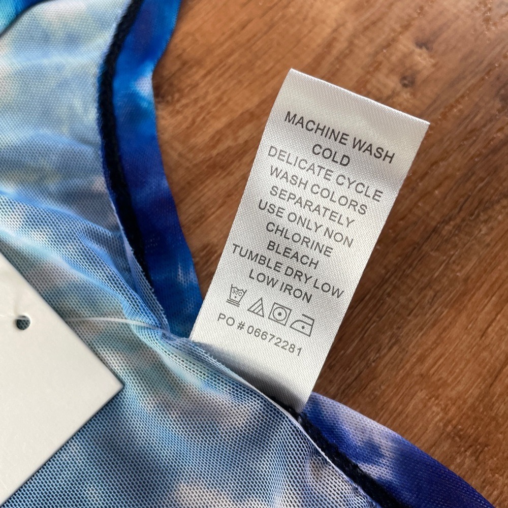 Swimsuits For All Bathing Suit Cover Up Size 18/20 Sheer Blue Plus Size Long - Picture 9 of 9